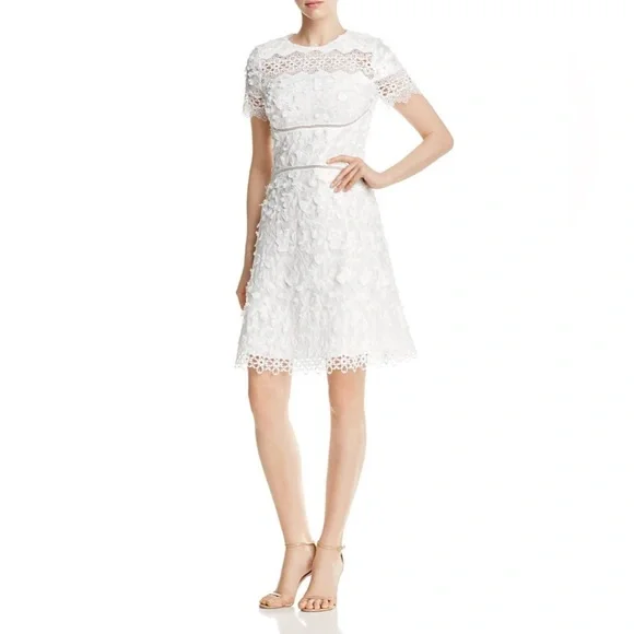 Elie Tahari | Dresses | Elie Tahari Adina Shortsleeve Floral Applique Lace Dress | Poshmark Elie Tahari | Dresses | Elie Tahari Adina Shortsleeve Floral Applique Lace Dress | Poshmark